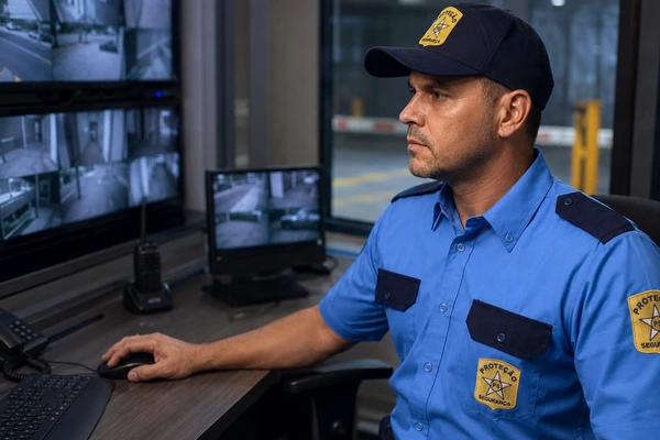 Profissional uniformizado da PS Proteção